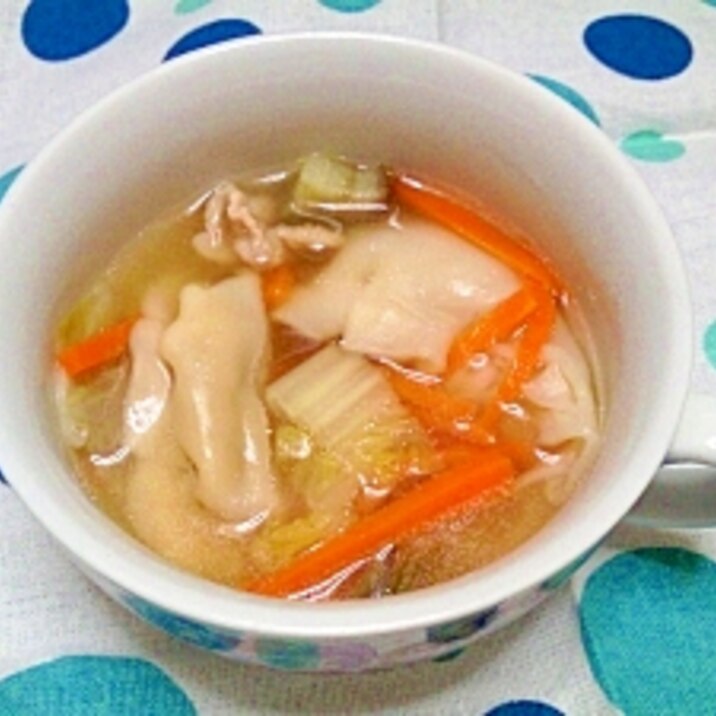 ほっこりポカポカ『中華餃子スープ』